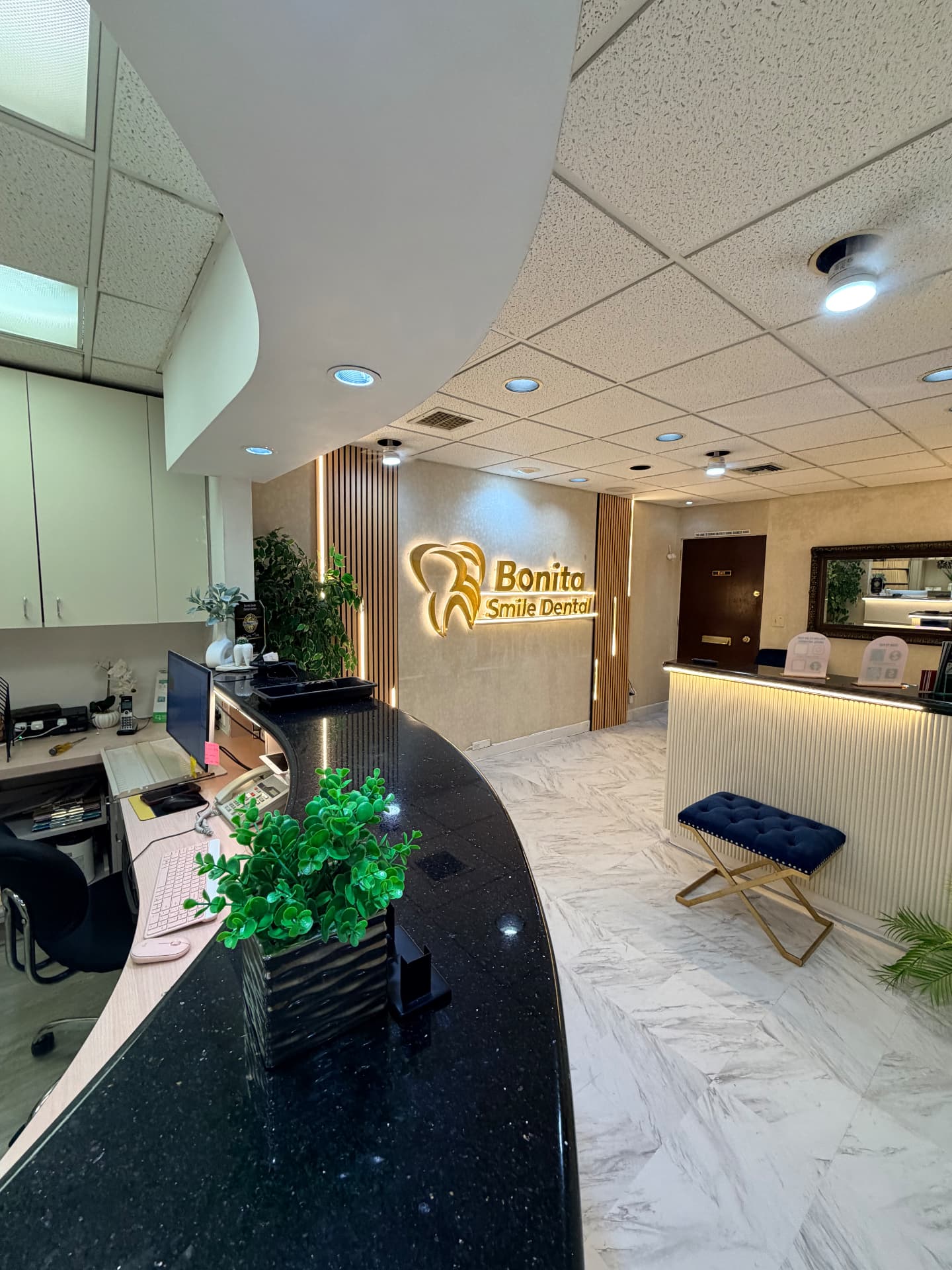 Bonita Smile Dental dental clinic reception in Whittier, CA